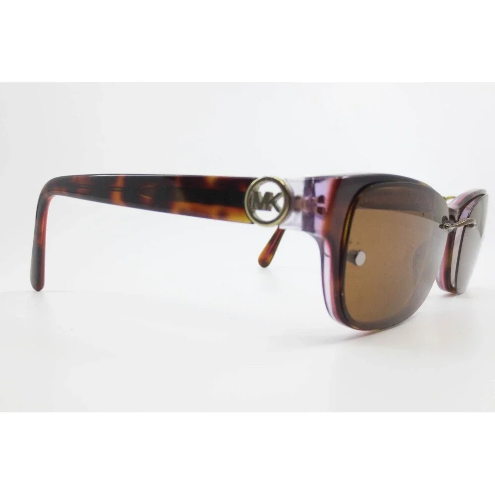 Michael Kors 3003 Tortoise Brown Rectangular Sunglasses MK Logo Women 51-18-135